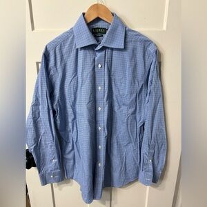 Lauren Ralph Lauren non-iron blue buttoned down shirt
